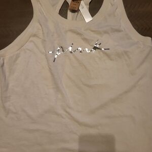 Victoria's Secret Cream Tank Top with Silver Detail